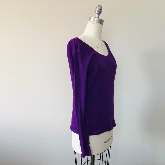 Plus Size 16 18 XL FADED GLORY Long Sleeve Pullover Cotton Tee - Picture 4 of 7